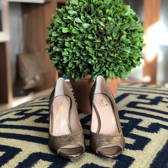 KATE SPADE METALLIC WEDGES - Picture 4 of 7